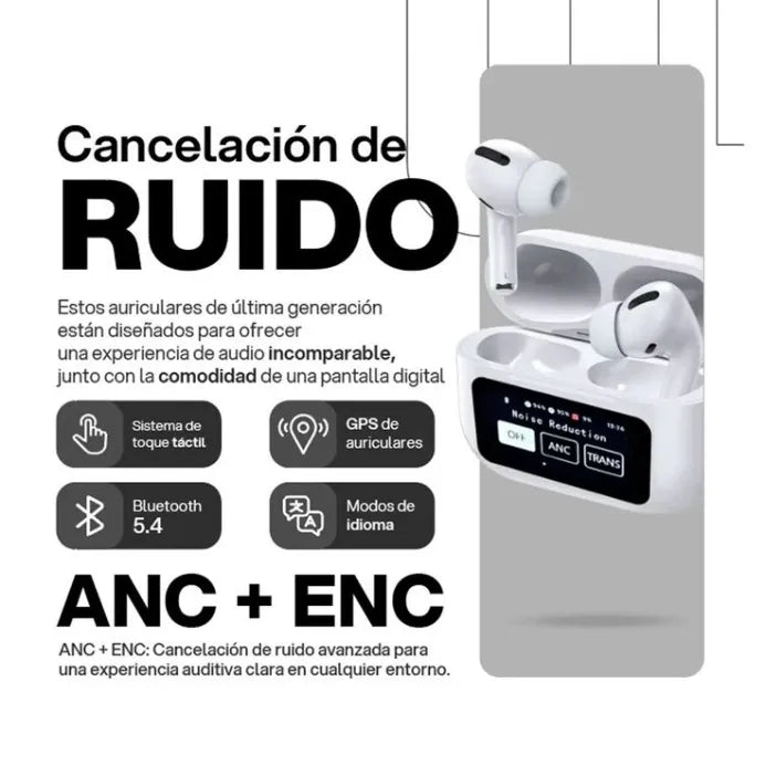 Airpods PRO con pantalla y Cancelación de Ruido